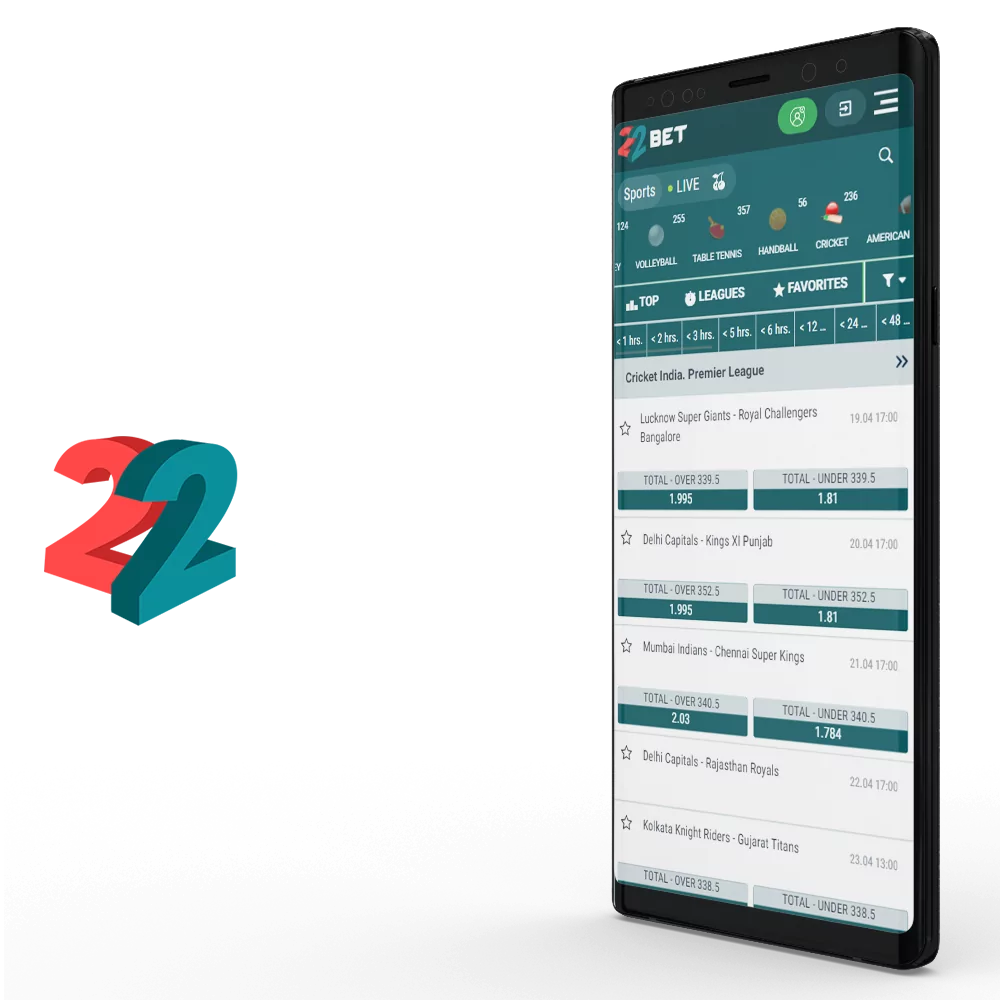 22bet mobile app