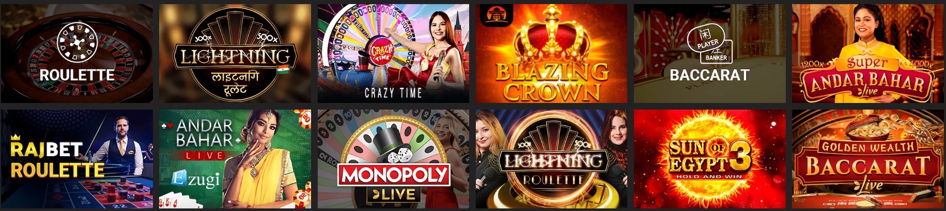 Rajbet Casino Games