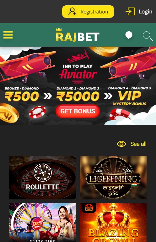 Rajbet Casino India Website